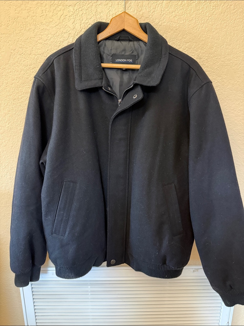 London Fog Men's Black Bomber Jacket XL